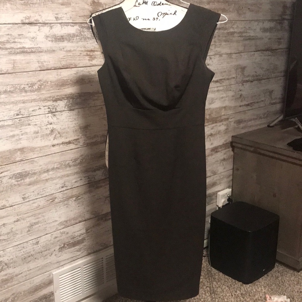 Brown linen dress